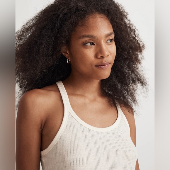 NWT Madewell Knit Mesh Racerback Tank - Picture 2 of 8